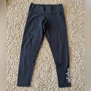 Women’s adidas script print cotton leggings size M